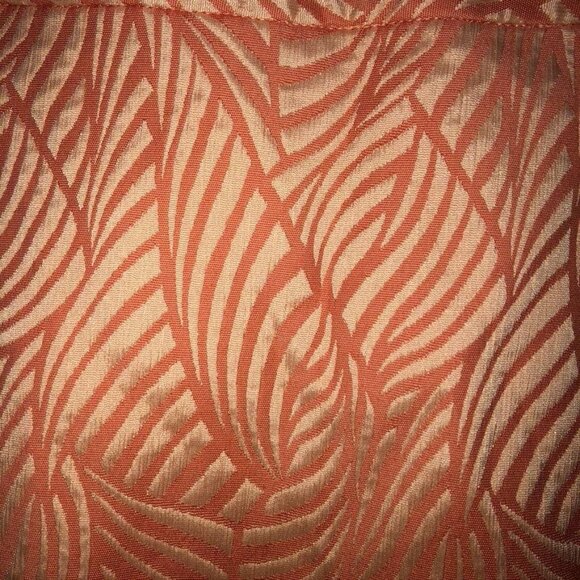 Calvin Klein Women Plus Size 16W Jacquard Coral & Peach Pencil Skirt Leaf Design - Picture 2 of 6